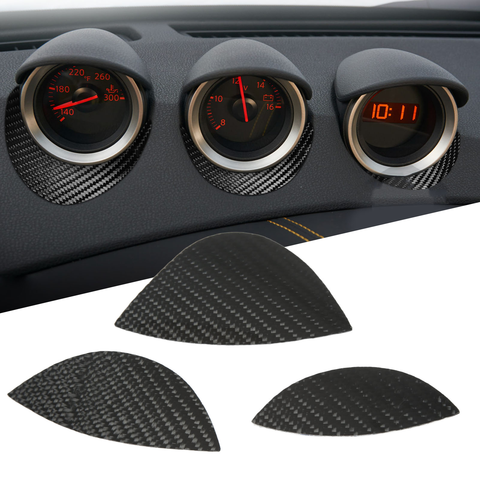 Carbonfaser-armaturenbrettverkleidung, Instrumententafelverkleidung, Innenausstattung Für Nissan 370z Z34 2-türer Coupé Lhd 2009-2020, Untere Anzeigen.