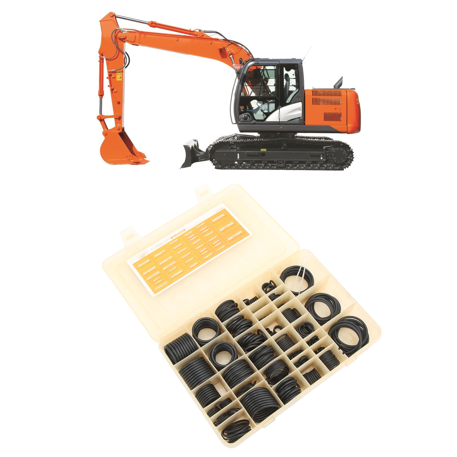 Satz Mit 383 Gummidichtungen Für Hitachi Zacks Baumaschinenkompressoren (referenz: Lr-rr051)