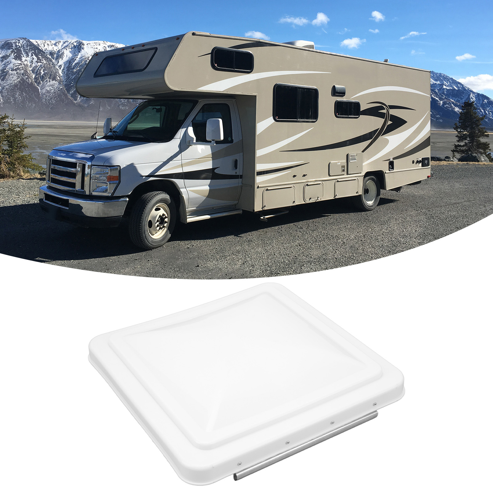 14,7-zoll-dachlüfter Für Wohnmobile, Wohnwagen, Campingbusse Usw., Weiß (referenz: A6028-01)
