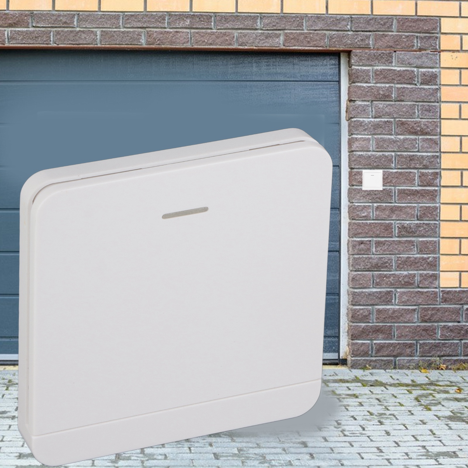 Drahtloser Fernbedienungsschalter Typ 86 Für Garagentor/laderaum, Keine Verkabelung Erforderlich, Intelligente Lernfunktion, 12 V Dc, Kein Klebstoff Erforderlich (batterie Enthalten). Öffnen Mit Einem