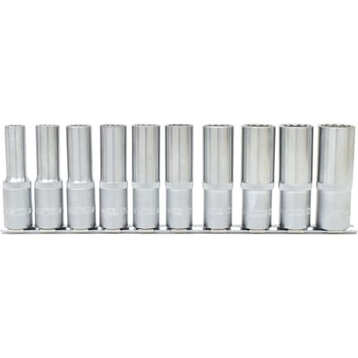 KS TOOLS 1/2" 12-kant-Stecknuss-Satz lang 10tlg. - 917.1750