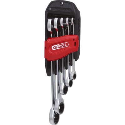Ks tools Ringratschenschlüssel GEARplus gerade, CrV, Satz 5-teilig 8-19mm