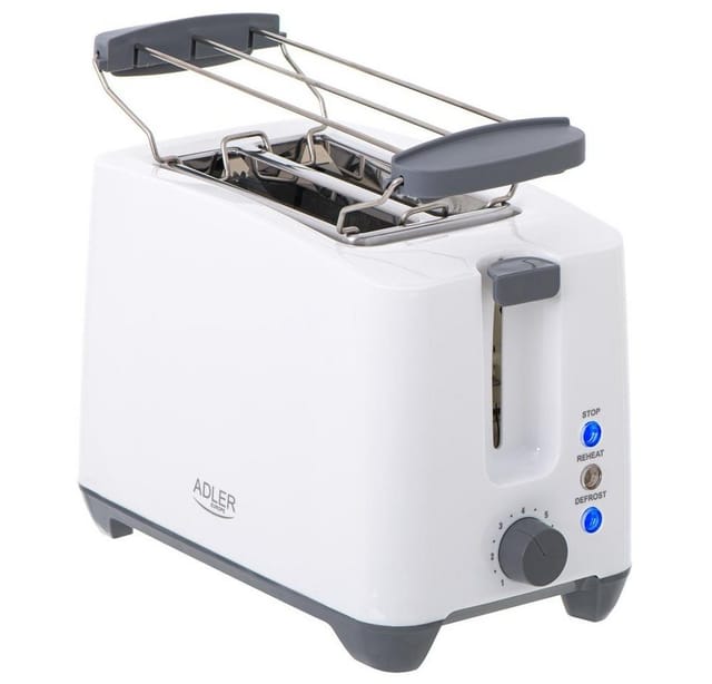 Adler AD 3216 Toaster 2 Scheibe(n) 1000 W grau, White
