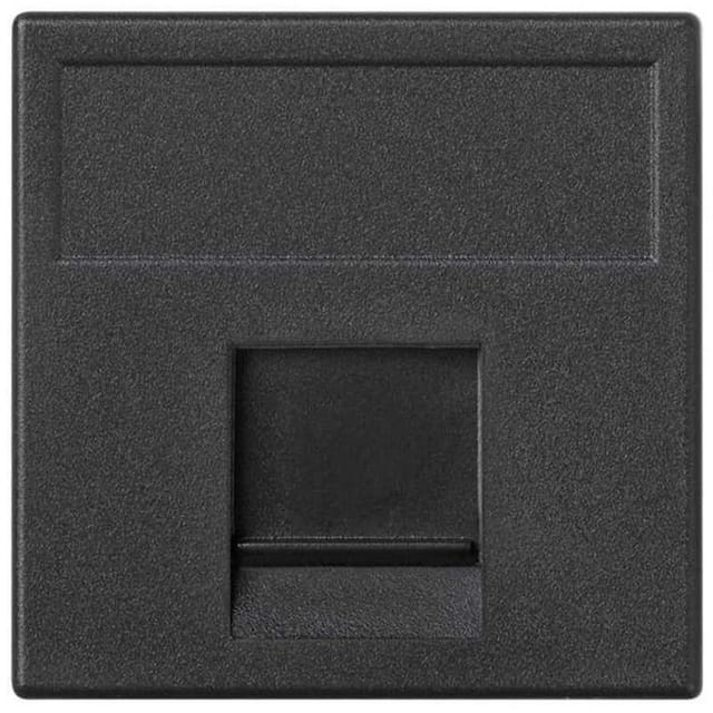 Platte K45 vd Staubschutzhülle mit 1 Stecker amp / krone grau Simon K76 / 14