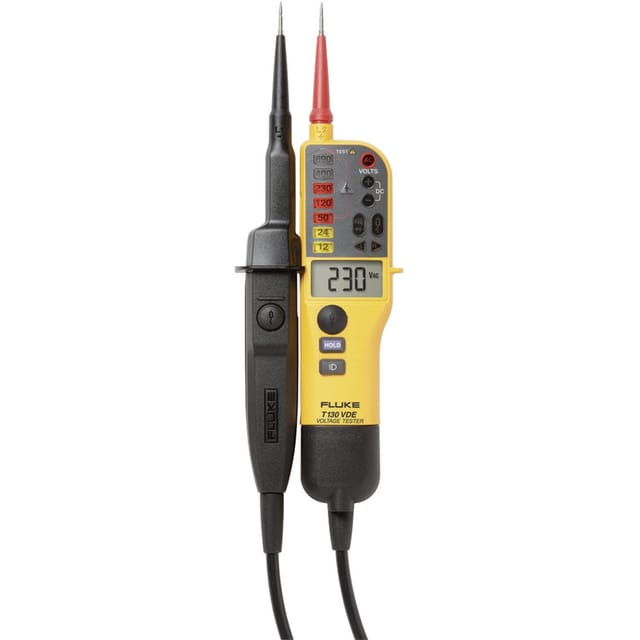 T130 Zweipoliger Spannungsprüfer cat iii 690 v, cat iv 600 v Akustik, lcd, led, Vibration - Fluke