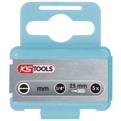 1/4' edelstahl Bit Schlitz, 25mm, 3mm, 5er Pack