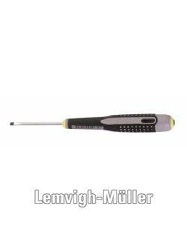 Bahco ERGO Schraubendreher für Schlitzschrauben, gerade, mit 3-Komponenten-Griff 0,5 mm x 3 mm x 75 mm