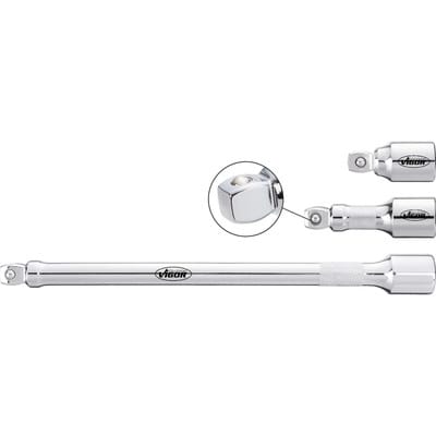 VIGOR Schwenkbare Verlängerung, 1/2 (12,5 mm) Vierkant hohl, 1/2 (12,5 mm) Vierkant massiv, 75 mm
