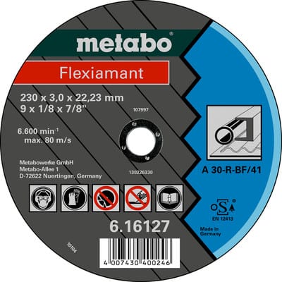 Metabo - Flexiamant 180x3,0x22,23 Stahl, Trennscheibe, gerade Ausführung (616123000)