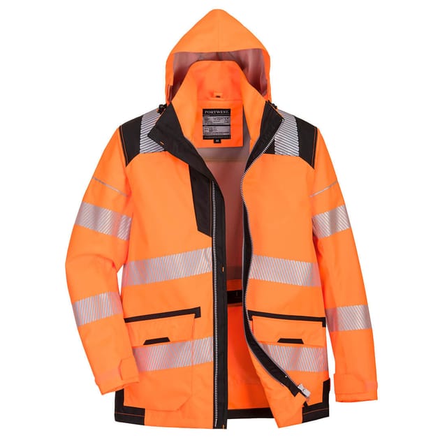 Portwest Warnschutzjacke 5-in-1 mit 10 Taschen Orange XL
