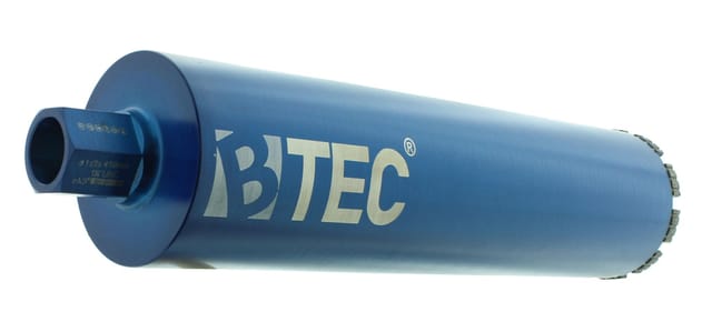Btec - Diamant Bohrkrone Laser Beton Nutzlänge 400 mm Aufnahme unc 1 1/4 102 mm, 9 Segmente