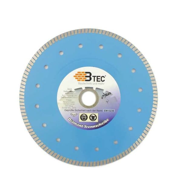 Btec - Diamanttrennscheibe turbo rondo fliese extra dünn ø 125 mm x 1,2 Bohrung 22,22 mm