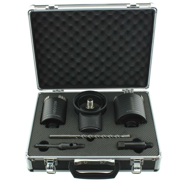 Btec - Diamant Dosensenker ø 68 mm / ø 82 mm mit Absaugung im Set