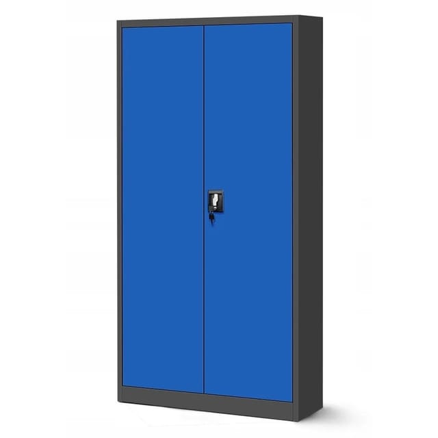 Jan Nowak - Aktenschrank C001H Büroschrank Metallschrank Stahlschrank Werkzeugschrank Stahlblech Pulverbeschichtet Flügeltürschrank Abschließbar 195