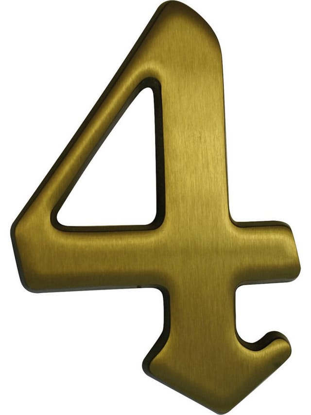 Hausnummer 4 Bronze Hausnummern Hausnummerschild - Alpertec