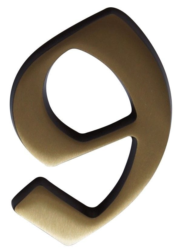 Hausnummer 9 Bronze Hausnummern Hausnummerschild - Alpertec