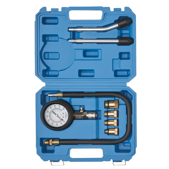 Kraftplus - K.286-6296 Kompressionstester Satz für Benzin Motoren Kompressionsprüfer Druck Prüfgerät Öldruck Tester