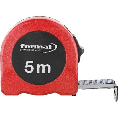Taschenbandmaß Aluminium 5mx25mm weiß Format