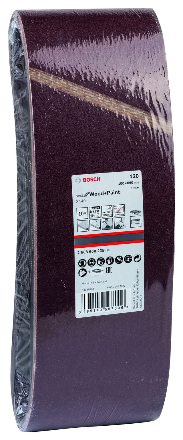 Virutex Schleifpapier für Band 100x690 BOSCH 2608608235