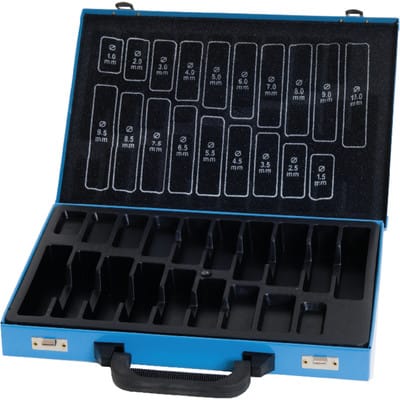 Metallmagazin leer blau 170-teilig din 338 Format