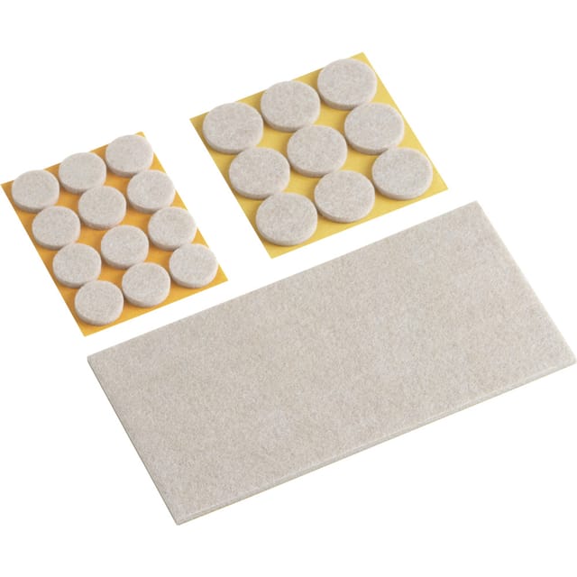 Meister - Metafranc WU0644896 Filzgleiter selbstklebend, rund, quadratisch Beige 1 Set
