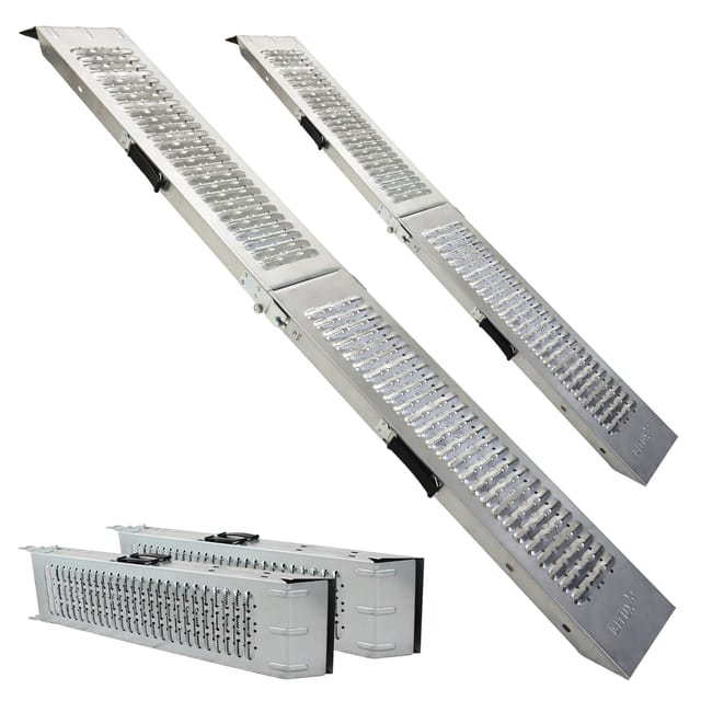 Bituxx - 2x Klappbare Auffahrrampe 180 cm Stahl 200 kg Auffahrschiene Motorradrampe