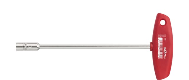 Wiha - Steckschlüssel mit Quergriff Sechskant glanzvernickelt 8,0 mm (00972)