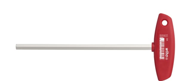 Stiftschlüssel mit Quergriff Sechskant glanzvernickelt 4,0 mm (00912) - Wiha