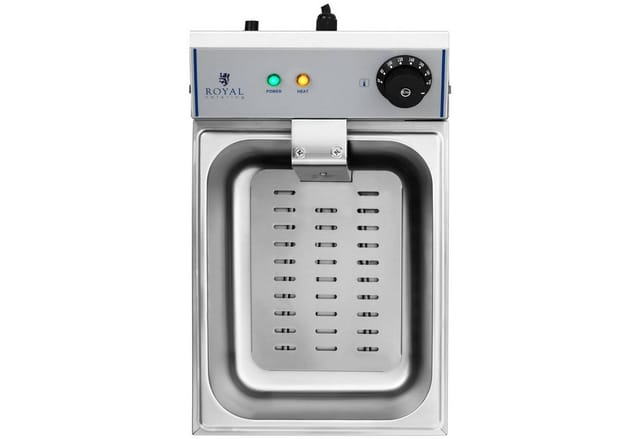 Royal Catering - Elektrische Profi Fritteuse Kaltzonen Kapazität 10 l Fritöse Edelstahl 3200W