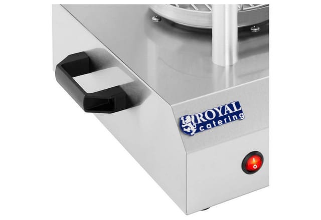 Royal Catering - Hot Dog Maker 2 Spieße 422 Watt Funfood Stahl Steamer Maschine