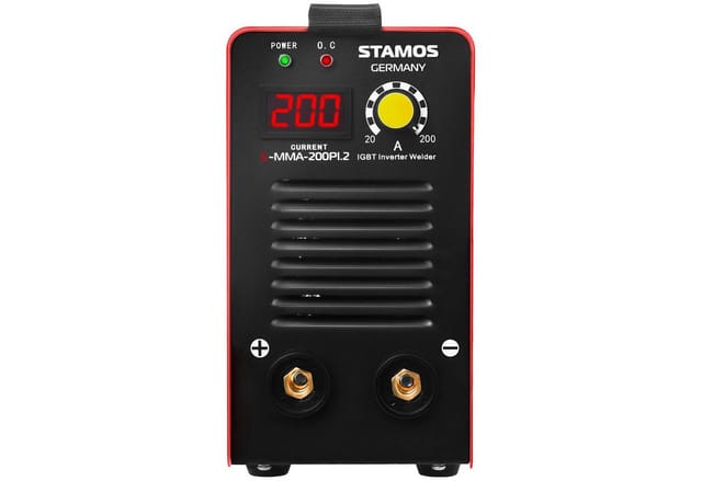 Stamos Germany - Schweißgerät Elektroden Mobil e Hand Schweißgerät mma led Display Igbt 200A