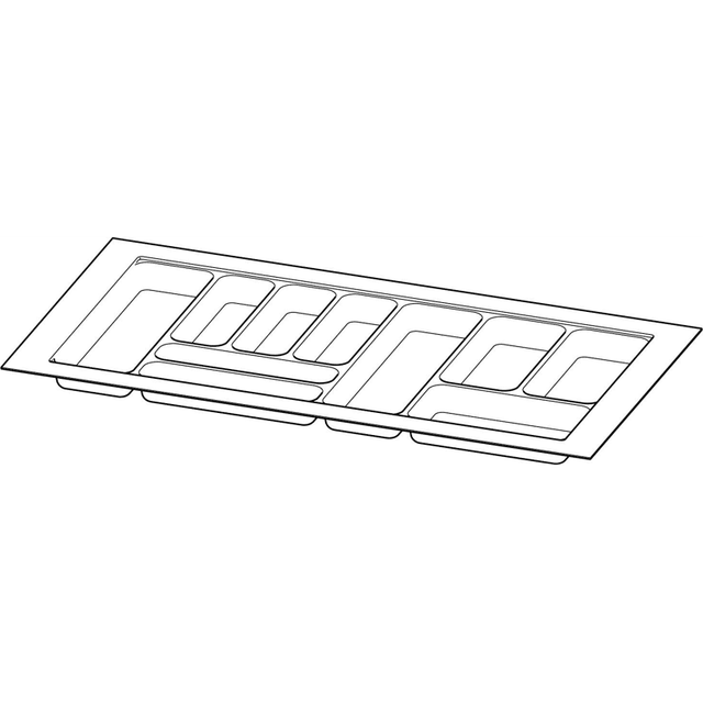 Hettich - Orga Tray 440 Besteckeinsatz, Tiefe 440-520mm, Nennbreite 1000mm, silber