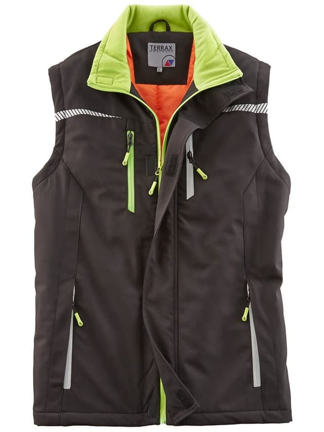Herren Berufsweste Terrax Workwear Gr.M schwarz/limette