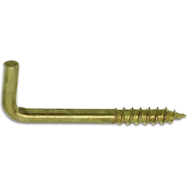 Lüsebrink - Schraubhaken mit Holzgewinde 2,2x20 mm Wandhaken Bildhaken Stahl vermessingt
