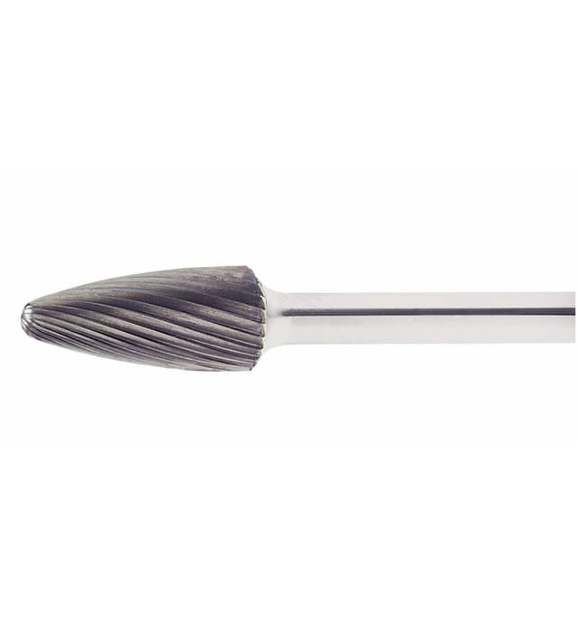 Lukas - HM-Frässtift Form f Rundbogen Kopf ø 12 mm Länge 25 mm Zahnung 7