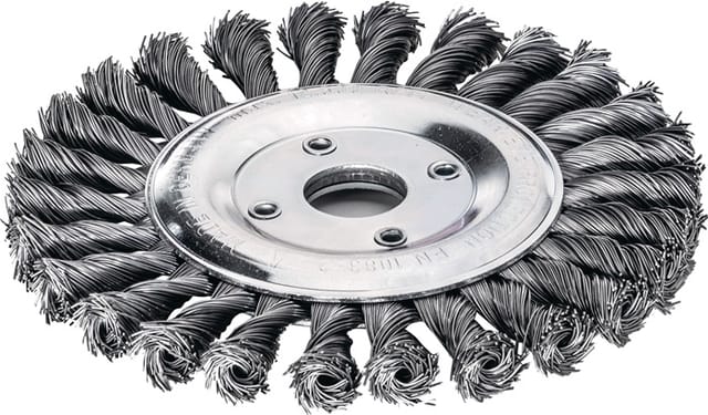 FP - lessmann Rundbürste Stahldraht 178x14mm, gezopft 0,5mm