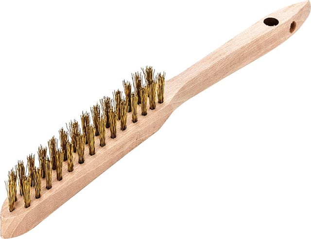 Lessmann ® - Handbürste Länge 290 mm 0,35 mm Messingdraht Besatzlänge 140 mm 2-reihig