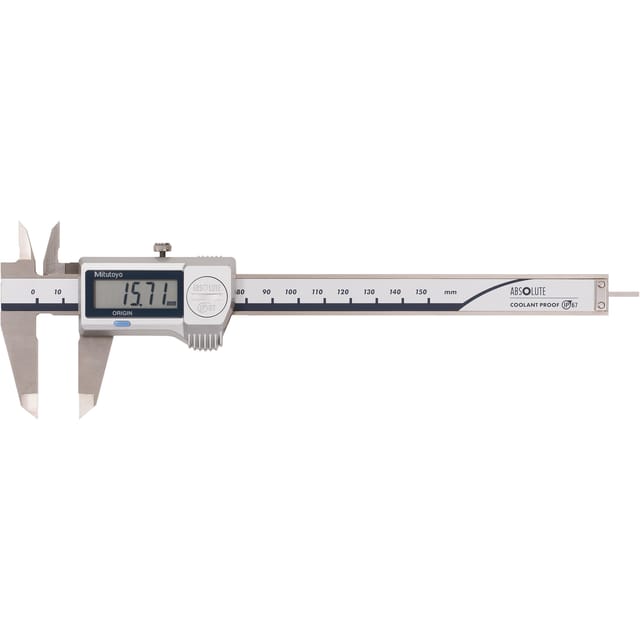 Digi. abs Messschieber CoolantProof IP67 0-200mm, standard Tiefenmaß, ohne Datenausgang - Mitutoyo