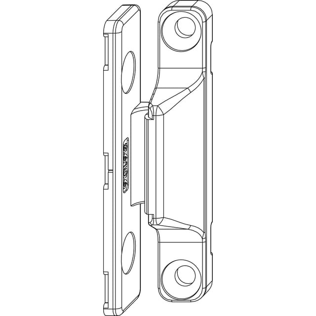 Maco - Anpressverschluss, Flügel- und Rahmenteil pvc, silber (54783)