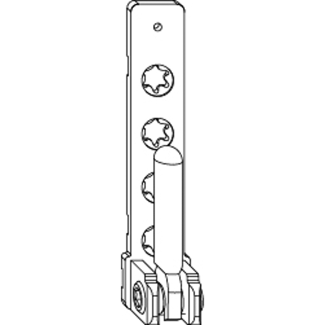 Maco - Ecklager pvc, mit 3 mm Positionszapfen, 100 kg, silber (52483)