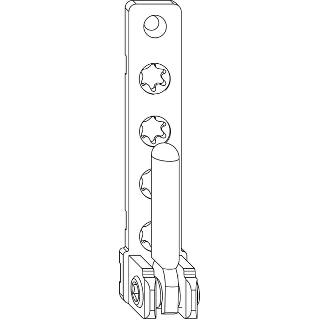 Maco - Ecklager pvc, mit 7 mm Tragezapfen L=12 mm, 120 kg, silber (52764)