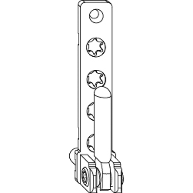 Maco - Ecklager pvc, mit 7 mm Tragezapfen L=23 mm, 120 kg, silber (52484)