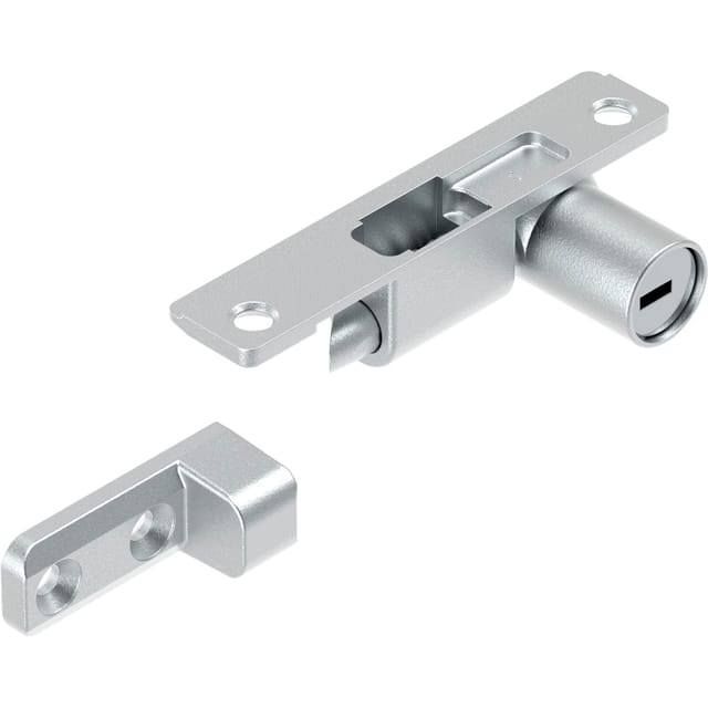 Maco - Drehsperre aufschraubbar, selbstschließend, silber, sperrbar (10535)