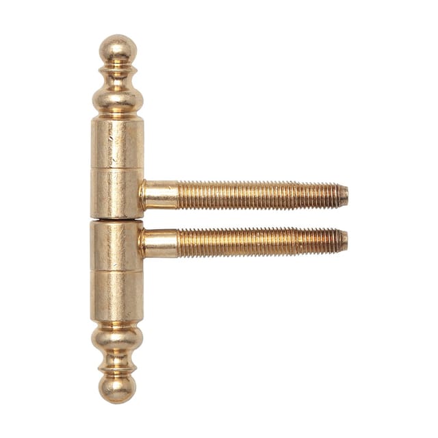 SFS - Einbohrband 2-tlg. mit Zierkopf, ø 16 mm, Bandhöhe 108,5mm,Stahl vermessingt