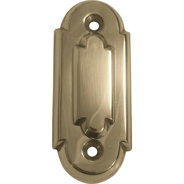 Grundmann - Oval-Schlüsselrosette bb mit Hangerl, Gr. 32 x 74, Messing poliert, 1 Stück Zubehör Beschläge Türen