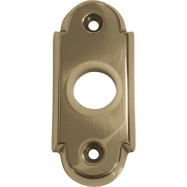 Drückerrosette WG oval, 32 x 74 x 16 mm, Messing poliert, 1 Stück Zubehör Türbeschläge