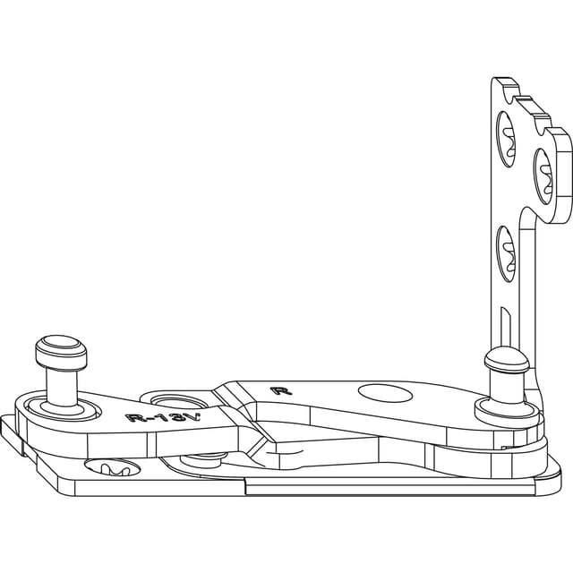 Maco - Multi Power Ecklager pvc ft 30, Versatz 13mm links, verzinkt silberfärbig