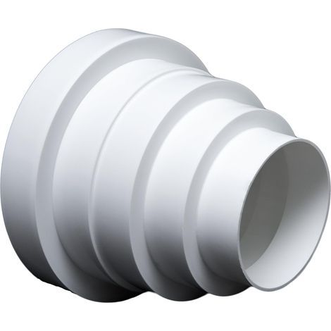 Runder Reduzierverbinder 80–150 Mm Für Mechanische Lüftungsanlagen – Robustes Pvc – Für Bad-, Küchen- Und Garagenlüftung – Flexible Und Starre Verbindung