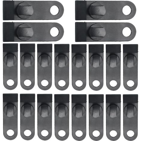 20 Stück Planenclips, Zeltplanenclips, Planenbefestigungen, Für Planen, Zelte, Abdeckungen, Markisen, Banner, Gartenarbeit, Schwarz