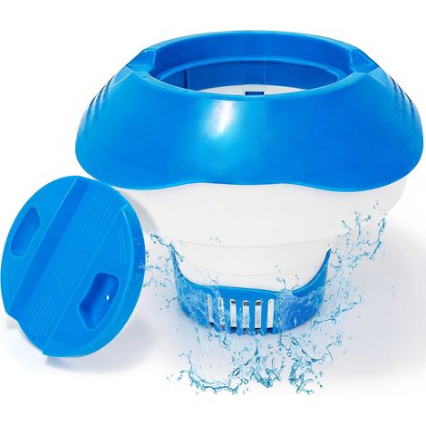 Chlor-pool-spender, 7 Zoll Großer Schwimmender Pool-spender Für 200g Chlor- Und Bromtabletten, Geeignet Für Pools, Whirlpools Und Springbrunnen